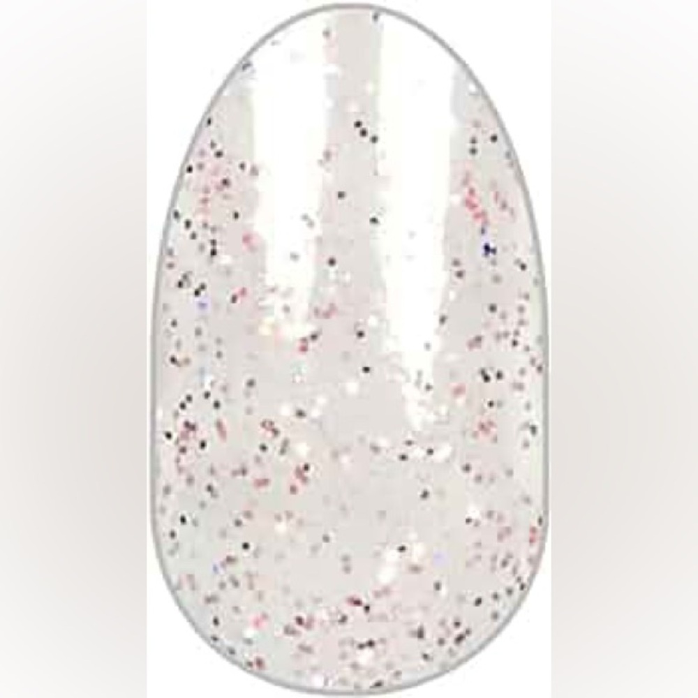 Color Street WANNABE Pink Glitter Clear Overlay Nail Strips Set